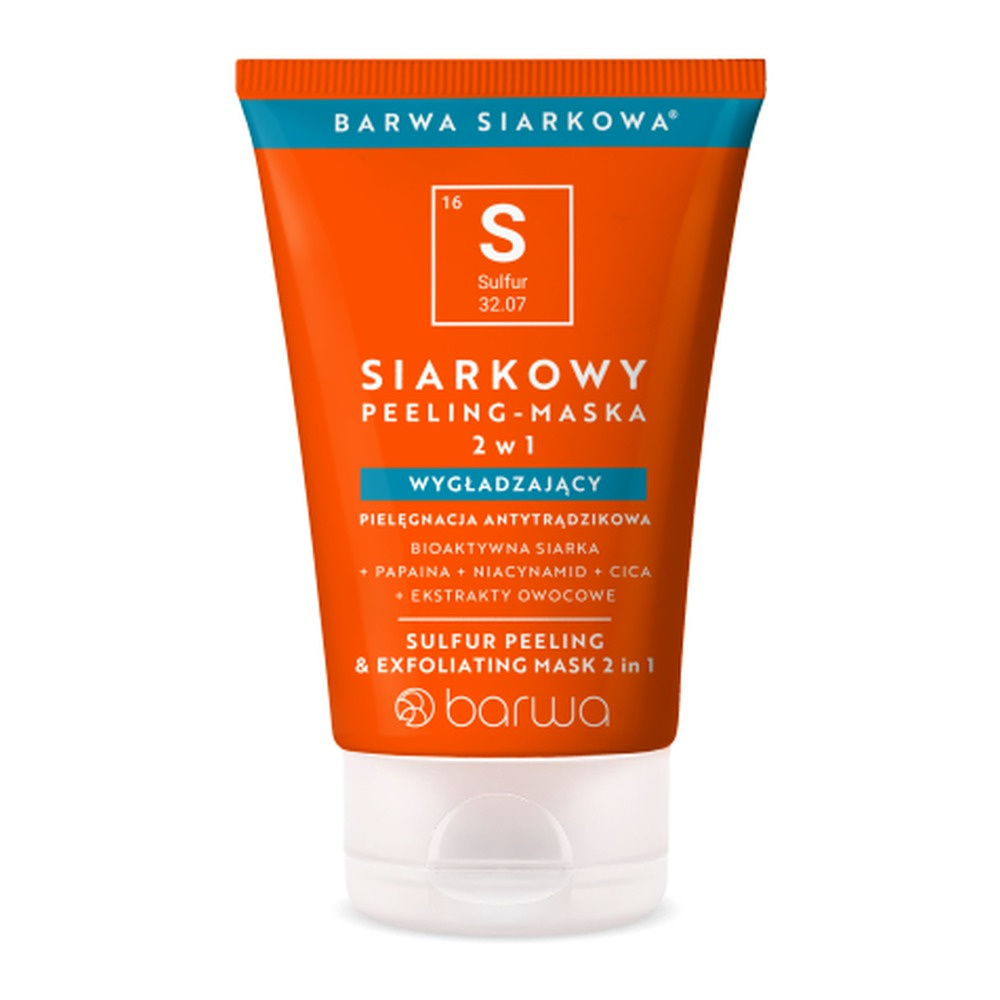 Barwa Siarkowa 2w1 Siarkowy Wygładzajacy Peeling-Maska dla Skóry z Niedoskonałościami 40ml