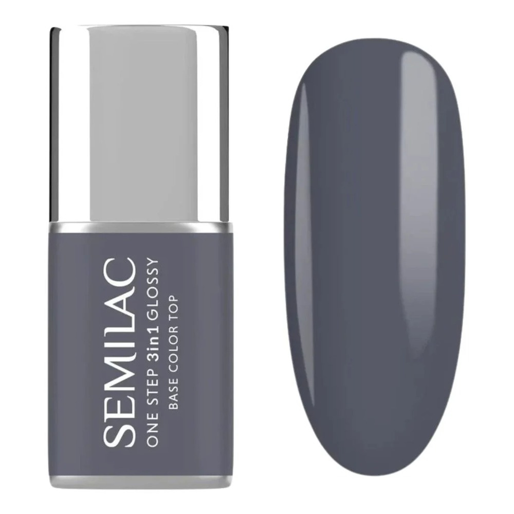 Semilac One Step 3in1 Hybrid Gel Polish S185 Stone Grey 7ml