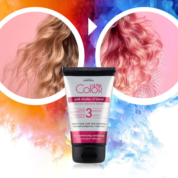 Joanna Ultra Color 3 Minute Coloring Conditioner Pink Shades Blonde 100g