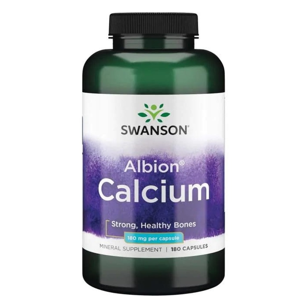 Swanson Albion Calcium 180mg Chelat Wapnia 180 Kapsułek