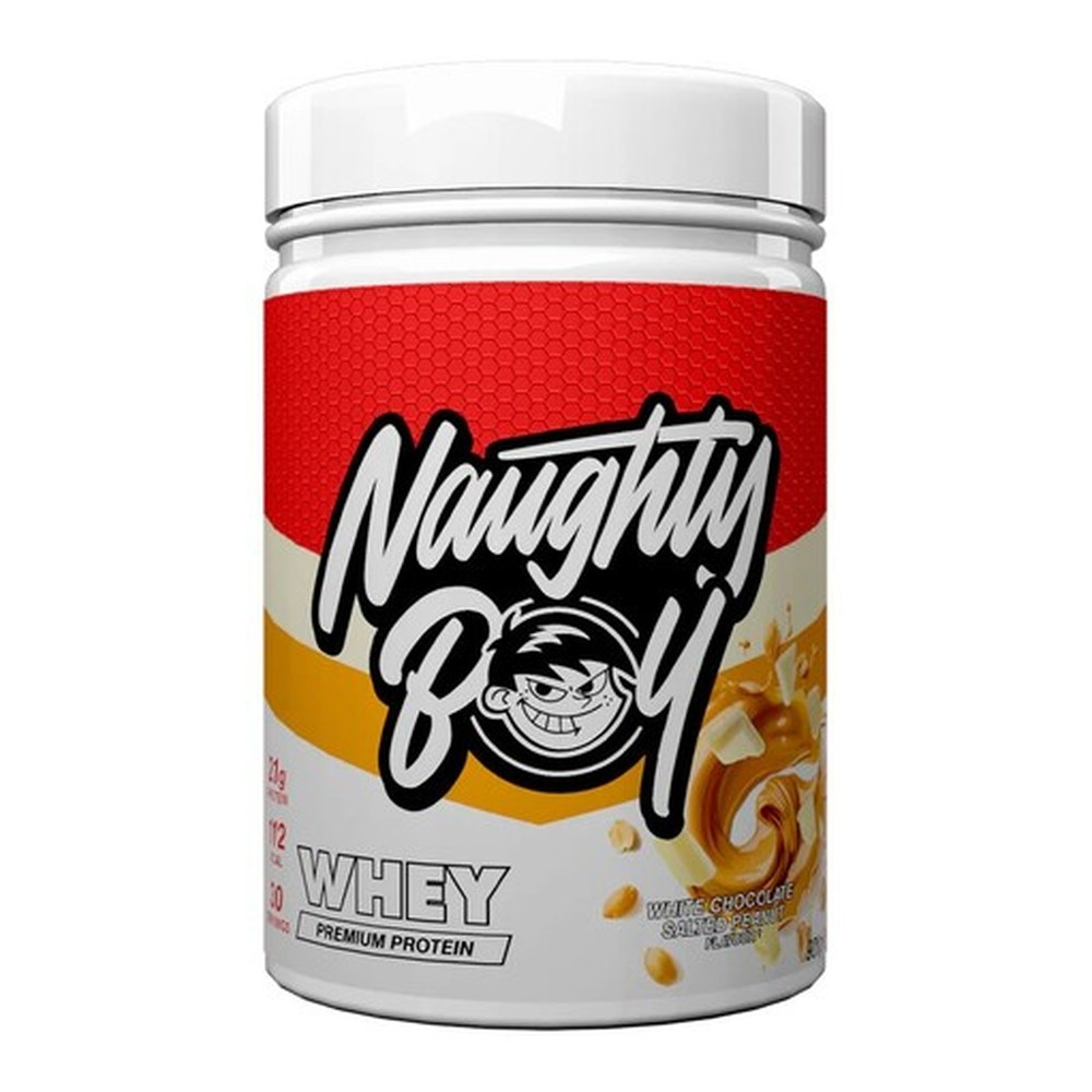 Naughty Boy Advanced Whey Biała Czekolada i Solony Orzech Odżywka Białkowa na Wzrost Mięśni 900g