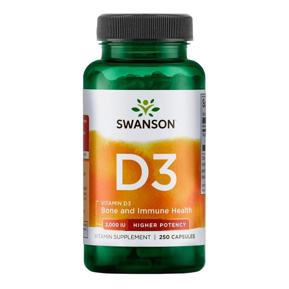 Swanson Vitamin D-3 2000 IU 250 Kapsulek
