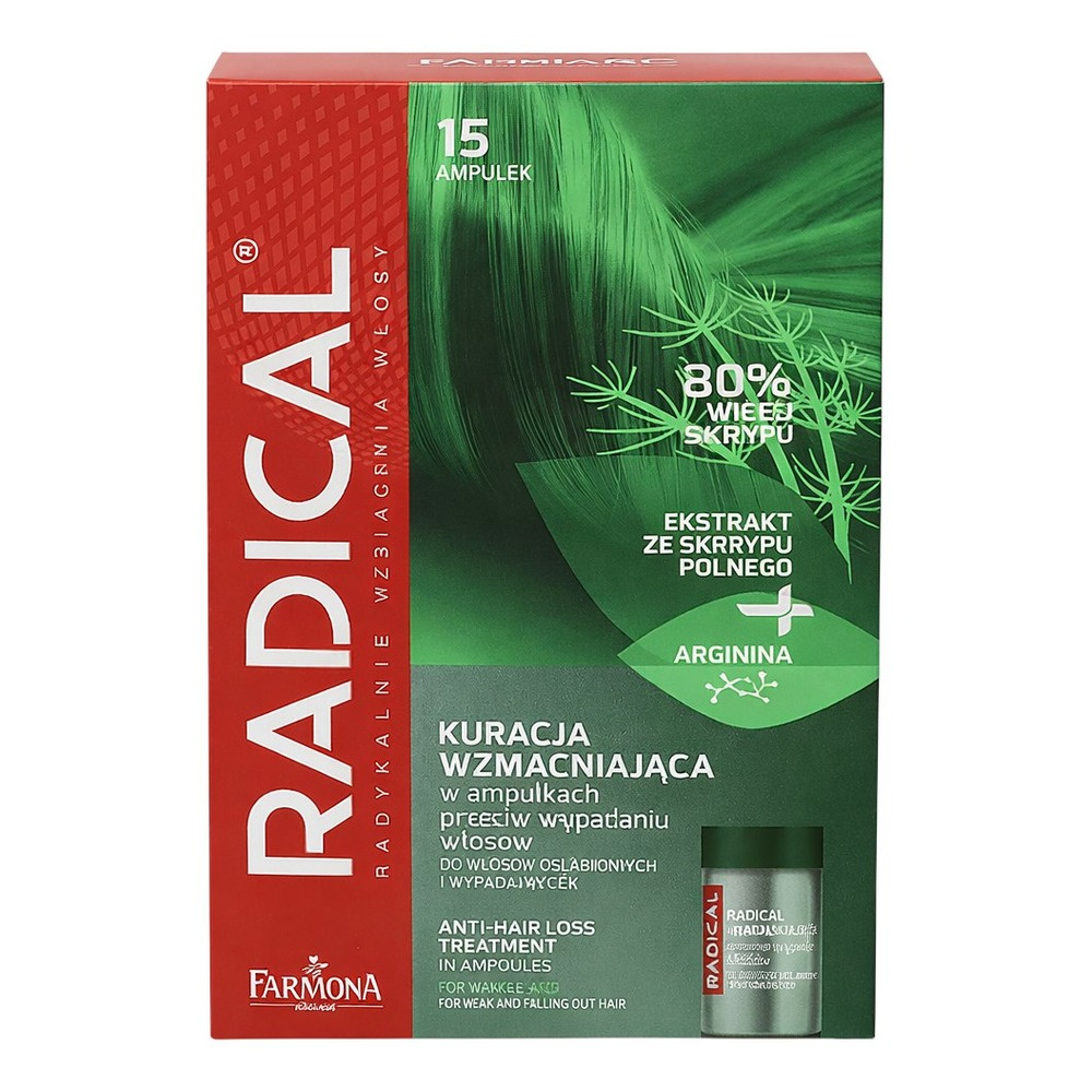 Farmona Radical Kuracja Wzmacniająca W Ampułkach Przeciw Wypadaniu Włosów 15x5ml