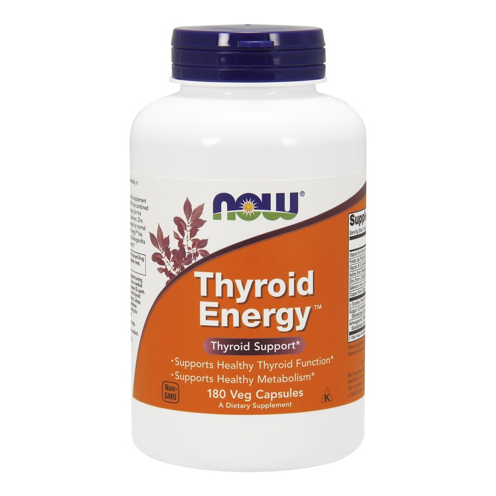 NOW Foods Thyroid Energy Na Wsparcie Tarczycy i Metabolizmu 180 Kapsułek