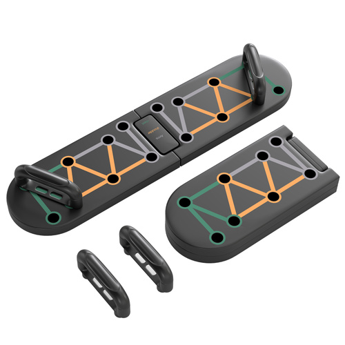 SPORTNOW Foldable Push Push Up Board with Non-Slip Pads, for Chest, Arms, Shoulders, Black