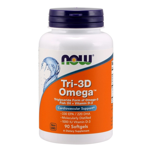 Now Foods Tri-3D Omega Wspomaga Zdrowie Serca 90 Kapsułek