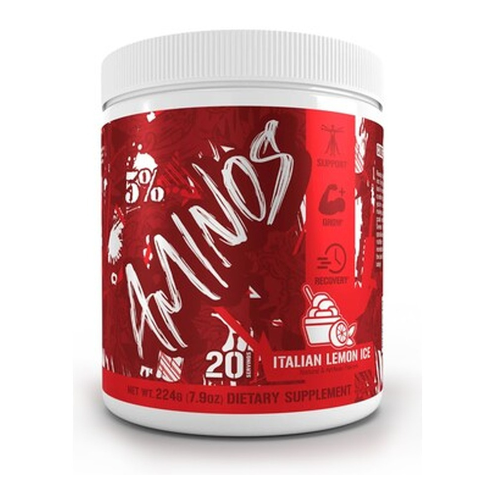 5% Nutrition Aminos Code Red, Italian Lemon Ice 224g