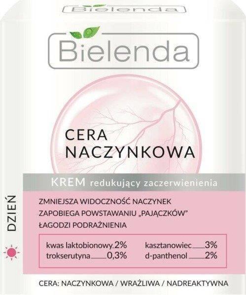 Bielenda Capillary Skin Redukujący Zaczerwienienia Krem do Skóry Wrażliwej i Naczynkowej na Dzień 50ml