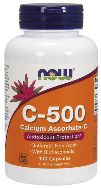 Now Foods Vitamin C-500 Calcium Ascorbate-C Supports Immunity 100 Capsules