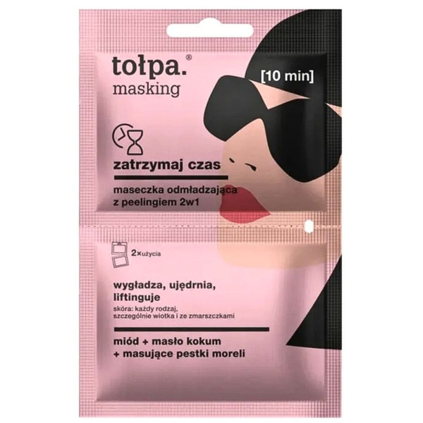 Tolpa Stop Time Maseczka Odmładzająca z Peelingiem 2w1 Wygładzająca 2x5ml
