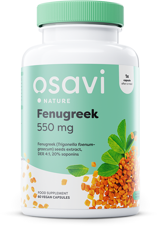 Osavi Fenugreek 550mg 60 vcaps for lactation and testosterone support