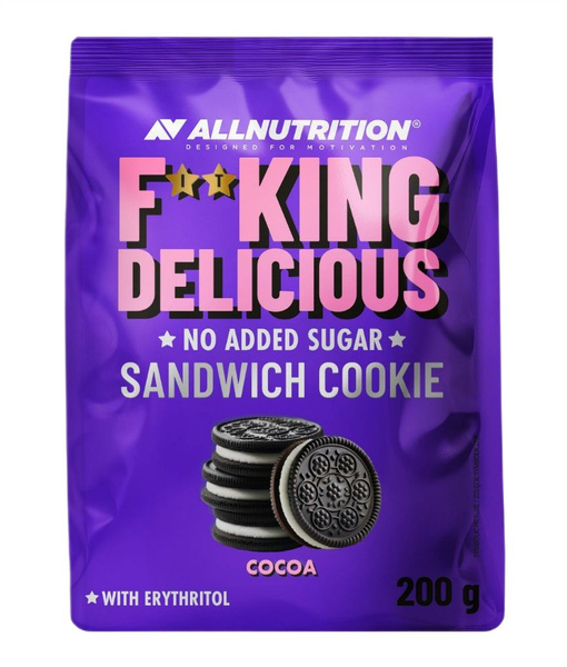 Allnutrition Fitking Delicious Sandwich Cookie Cocoa Cookies with No Added Sugar 200g