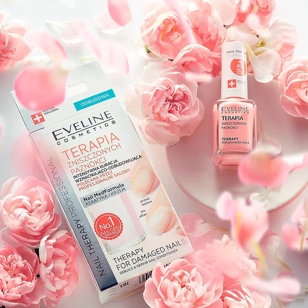 Eveline Nail Therapy Intensywna Kuracja Wzmacniająca do Zniszczonych Paznokci 12ml