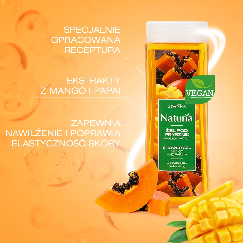 Joanna Naturia Żel pod Prysznic Mango i Papaja 300ml
