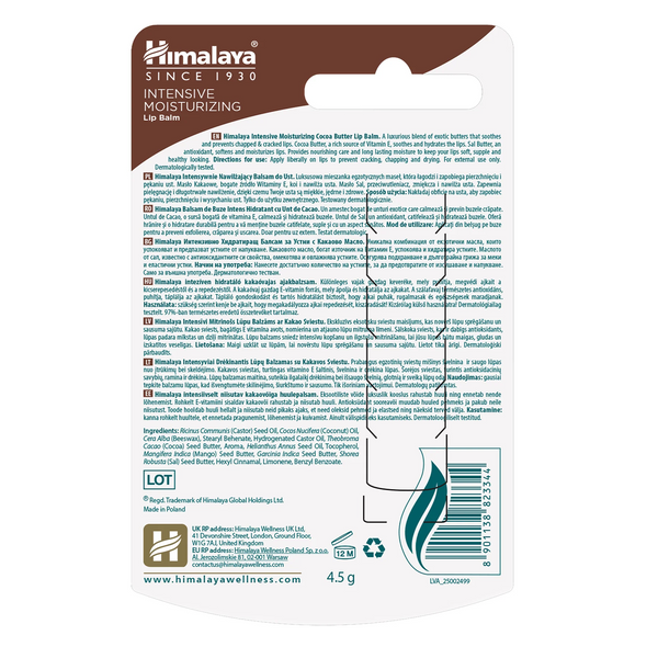Himalaya Intensive Moisturizing Cocoa Butter Lip Balm 4.5g