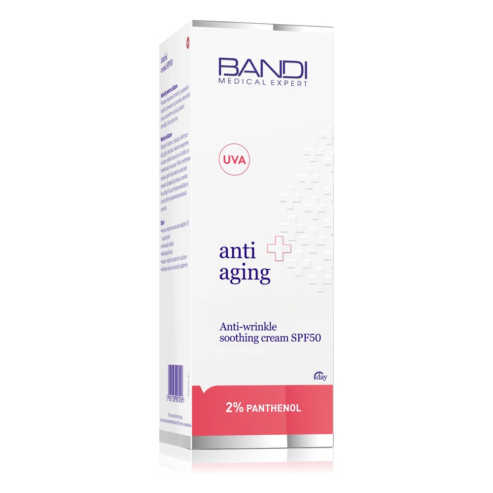 Bandi Anti Aging Przeciwzmarszczkowy Krem Ochronny przed Fotostarzeniem się Skóry SPF50 50ml