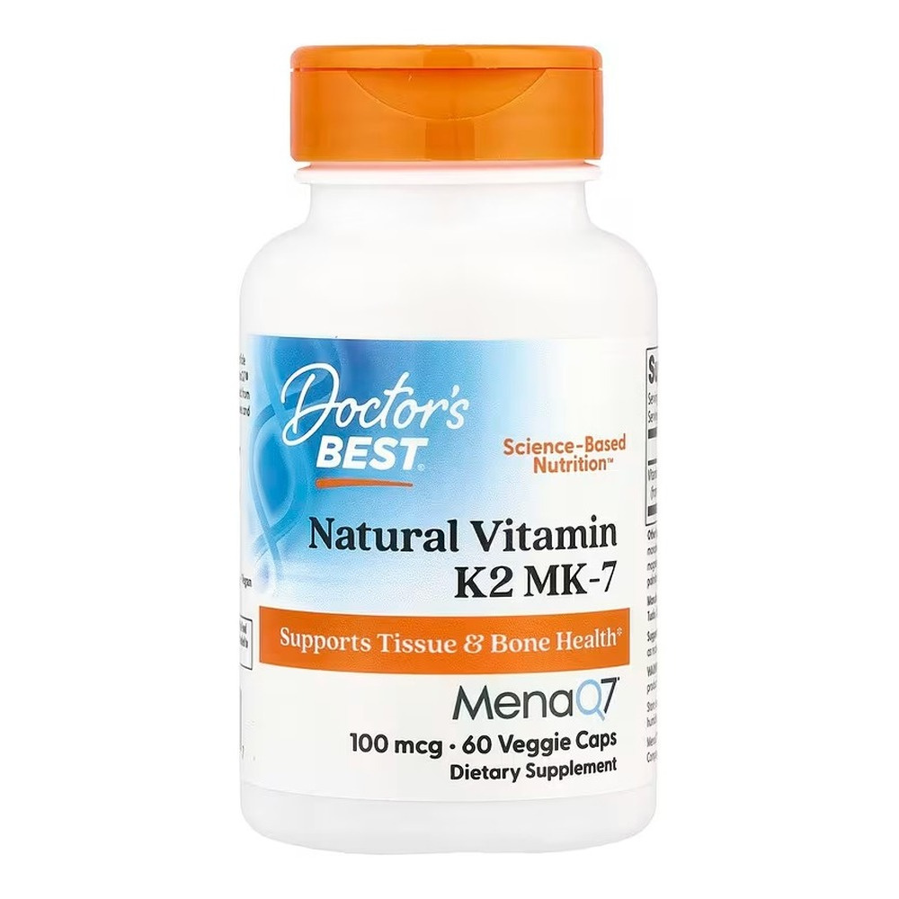 Doctor's Best Natural Vitamin K2 MK7 with MenaQ7, 100mcg Capsules 60 vcaps