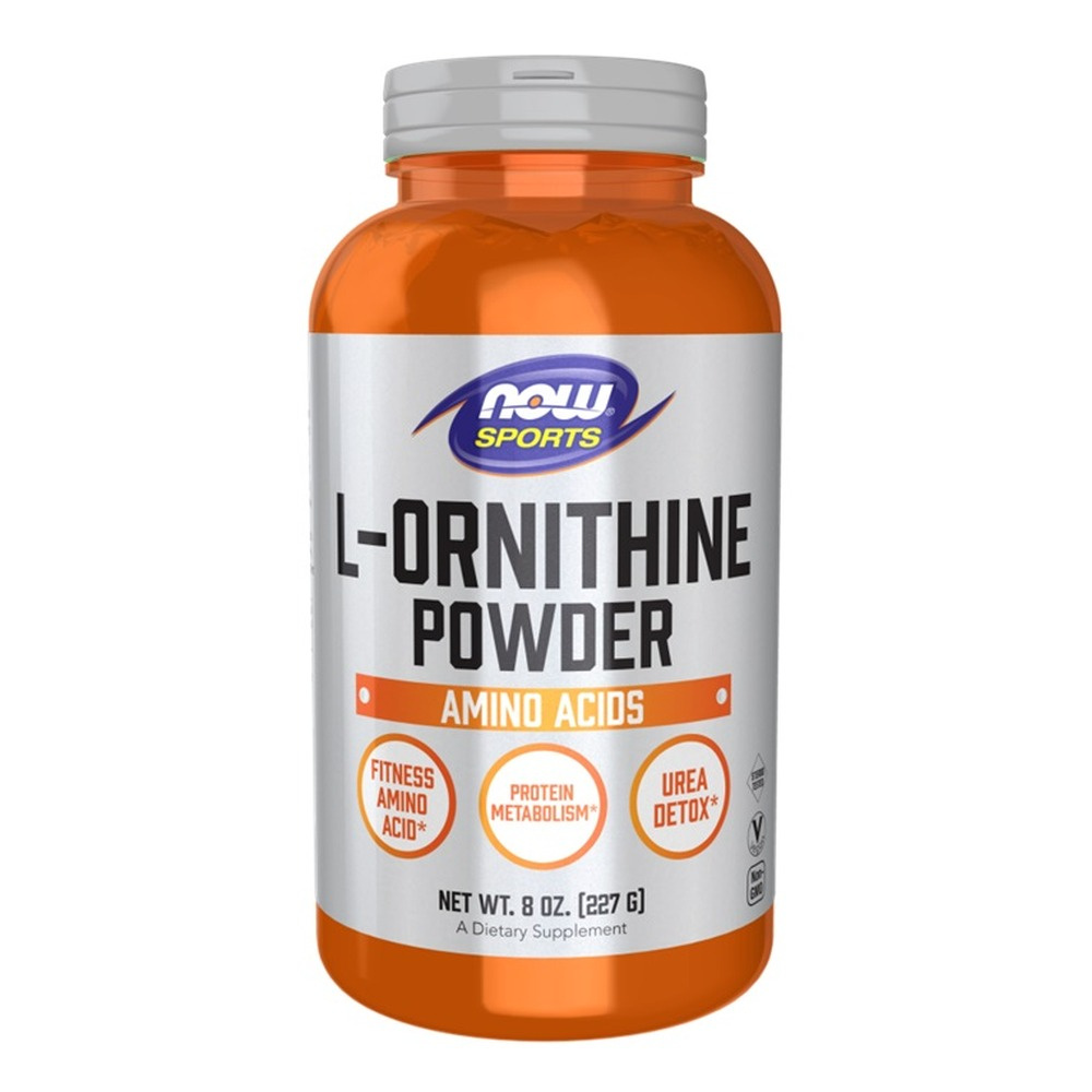 NOW Foods L-Ornithine Powder Wsparcie Detoksykacji i Regeneracji Organizmu 227g
