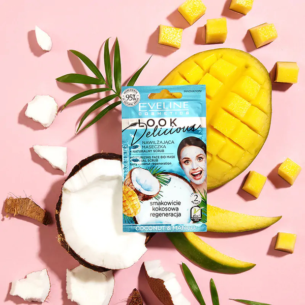 Eveline Look Delicious Moisturizing Face Mask with Bio Coconut and Mango 10ml