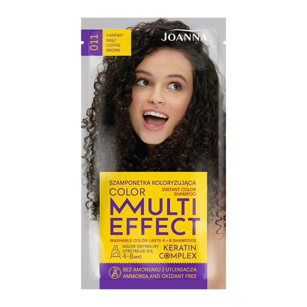 Joanna Multi Effect Szamponetka Koloryzująca 011 Kawowy Brąz 35g