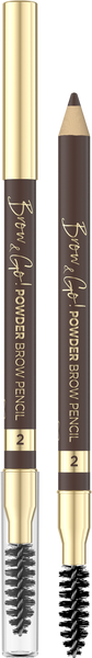Brow&Go Powder Precyzyjna Kredka Pudrowa do Brwi Nr 2 Medium Brown 1 Sztuka