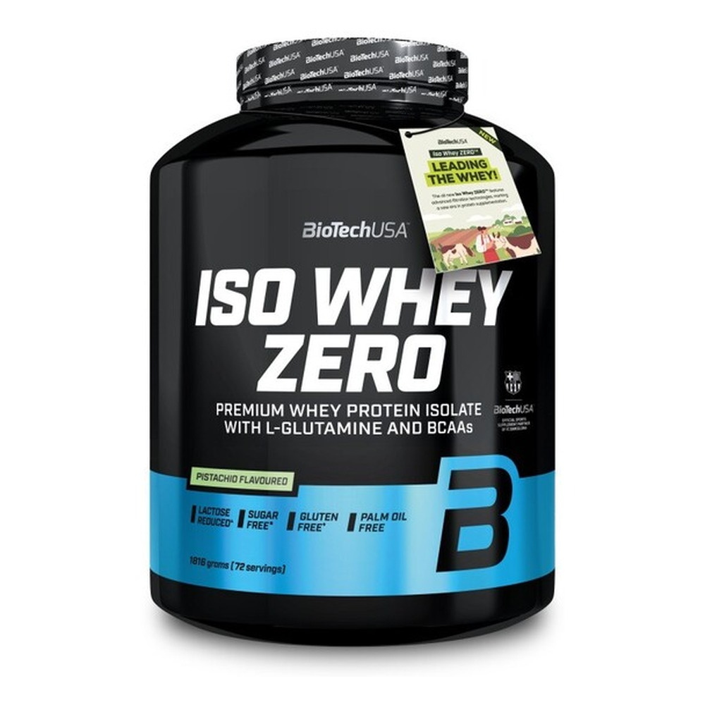 BioTechUSA Iso Whey Zero Pistacjowy Izolat Białka Serwatkowego w Proszku Na Wsparcie Mięśni 1816g