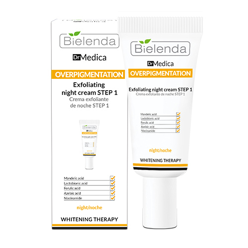 Bielenda Dr Medica Overpigmentation Exfoliating Night Cream STEP 1 with Mandelic Ferulic & Azelaic Acid 30ml