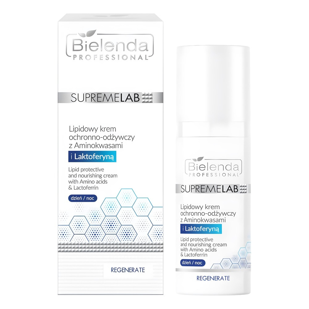 Bielenda Professional SupremeLab Regenerate Lipidowy Krem Ochronno-Odżywczy z Aminokwasami i Laktoferyną dla Skóry Dojrzałej Suchej 50ml