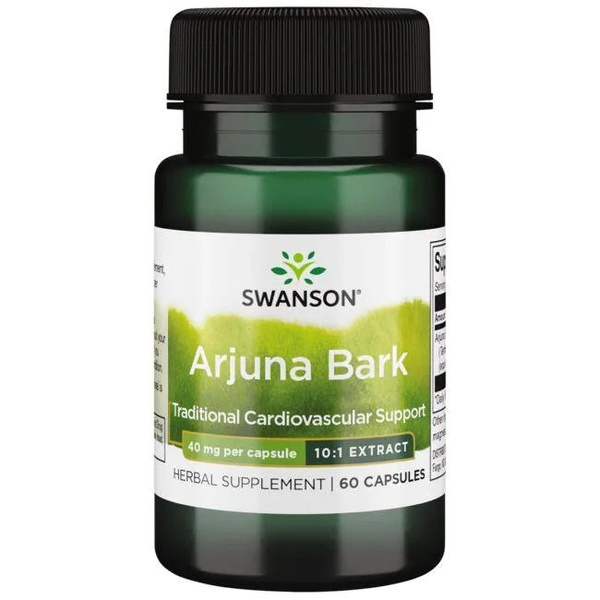 Swanson Arjuna Bark 10:1 Extract 40mg Wspomaga Układ Krążenia 60 Kapsułek
