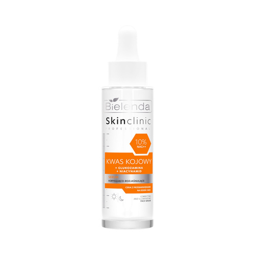 Bielenda Skin Clinic Professional Kwas Kojowy Korygująco – Rozjaśniające Serum Redukujące Przebarwienia na Dzień i na Noc 30ml