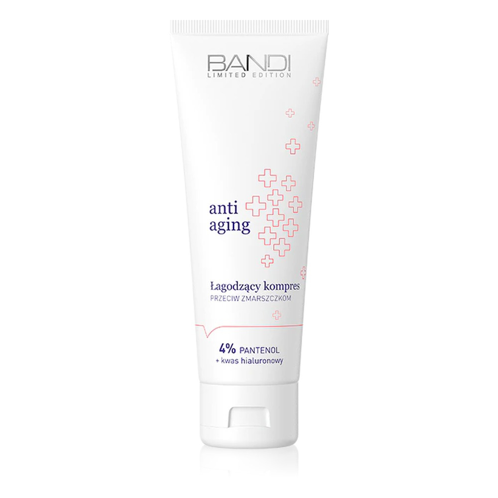 Bandi Anti-Aging Kompres Łagodzący przeciw Zmarszczkom 4% Pantenol Kwas Hialuronowy na Dzień i na Noc 75ml