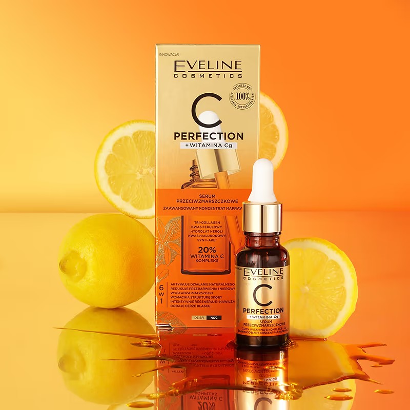 Eveline C Sensation Silnie Odmładzające Serum Przeciwzmarszczkowe z Wysokim Stężeniem Witaminy C 18ml