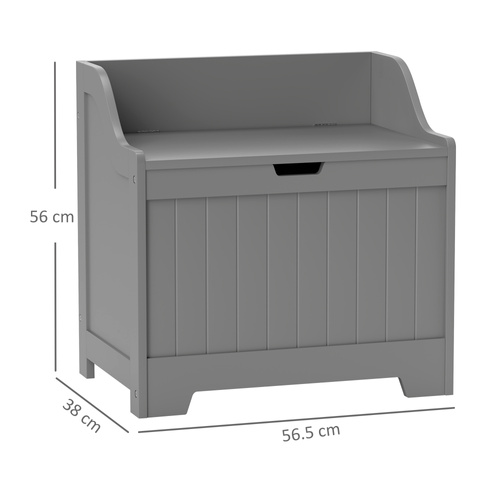 HOMCOM 61L Home Storage Chest - Grey