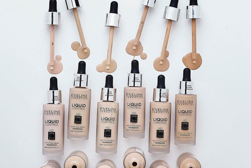 Eveline Liquid Control HD Foundation with Niacinamide in Dropper No. 055 Honey 32ml