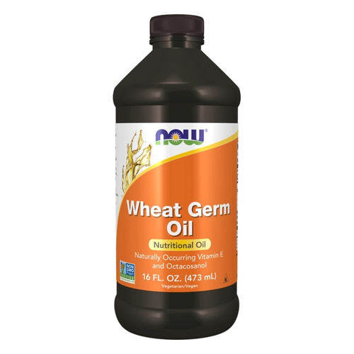 Now Foods Wheat Germ Oil Liquid Olej z Kiełków Pszenicy Wspiera Układ Nerwowy Łagodzi Stres 473ml
