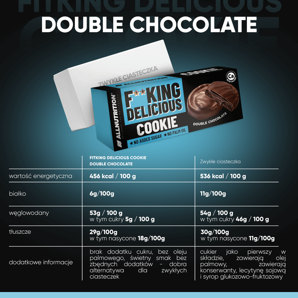 Allnutrition Fitking Delicious Cookie Double Chocolate 128g