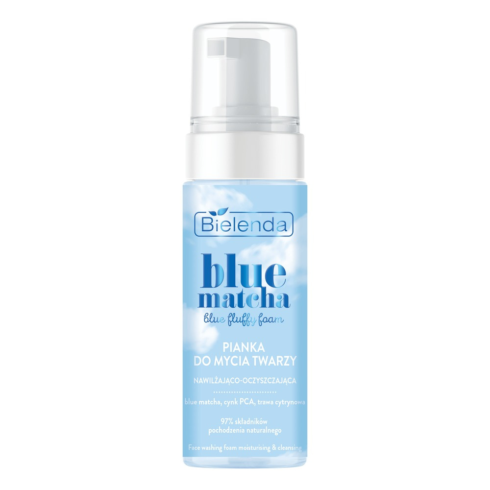 Bielenda Blue Matcha Blue Fluffy Foam Nawilżająco-Oczyszczająca Pianka do Mycia Twarzy 150ml