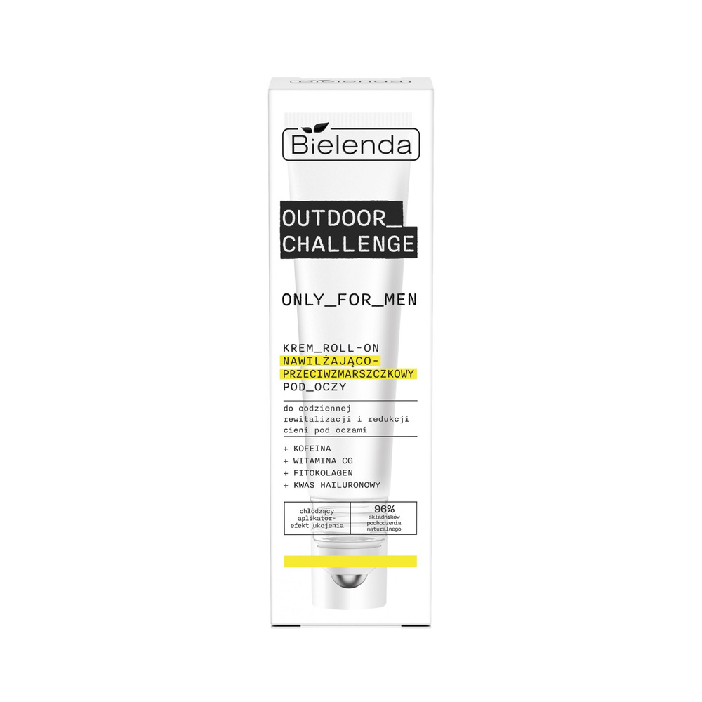 Bielenda Only for Men Outdoor Challenge Moisturizing Anti-Wrinkle Cream Roll-On Under Eyes Day and Night 15ml