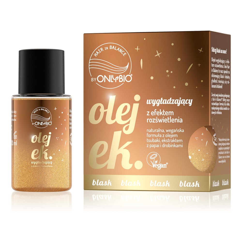 OnlyBio Hair in Balance Olejek Wygładzający z Efektem Rozświetlenia dla Włosów Suchych i Matowych 20ml
