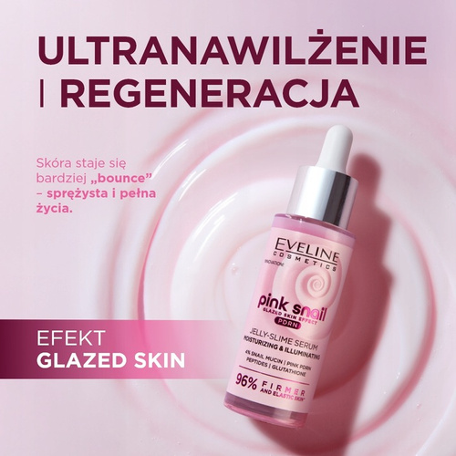 Eveline Jelly Slime Pink Snail Nawilżające Serum Regenerujące 30ml