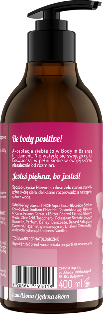 OnlyBio Body in Balance Żel pod Prysznic Sakura Kwiat Wiśni 400ml