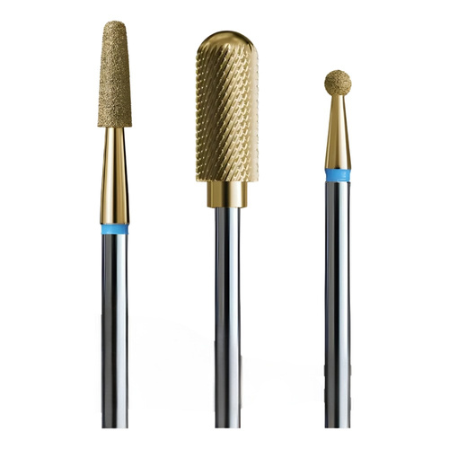 IQ Nails Home Spa Gold Drill Bits Pakiet Gold 3 Frezów 