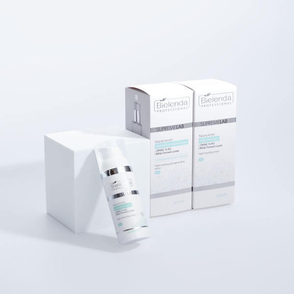 Bielenda Professional Supremelab Night Cream with DMAE N-AG Bifida Ferment Lysate for Mature Dry and Dehydrated Skin 50ml