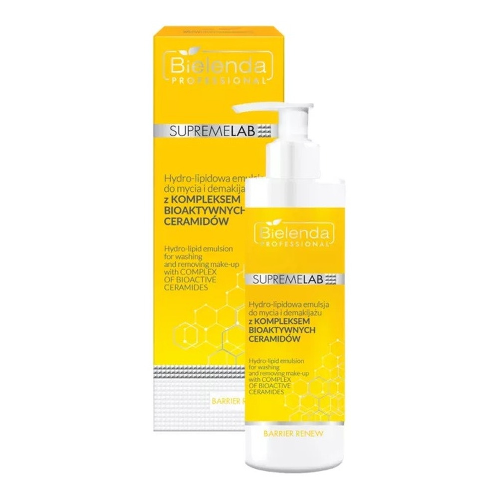 Bielenda Professional Supremelab Barrier Renew Hydro - Lipidowa Emulsja do Mycia i Demakijażu z Kompleksem Bioaktywnych Ceramidów dla Skóry Szorstkiej Atopowej 200ml