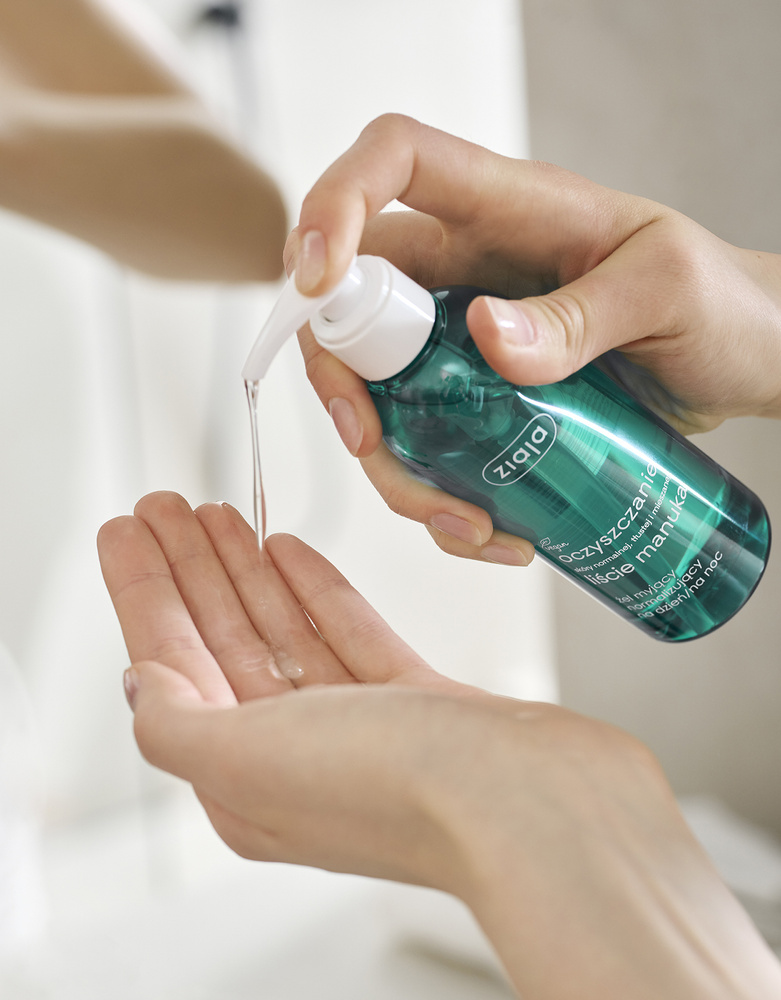 Ziaja Liście Manuka Żel Myjący Normalizujący dla Skóry Tłustej i Mieszanej na Dzień i na Noc Vegan 200ml