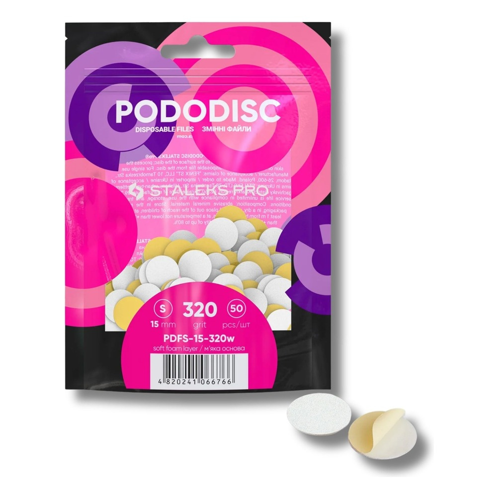 Staleks Pro Wymienne Pilniki Białe na Miękkiej Bazie do Dysku do Pedicure PODODISC S EXPERT 50 Sztuk