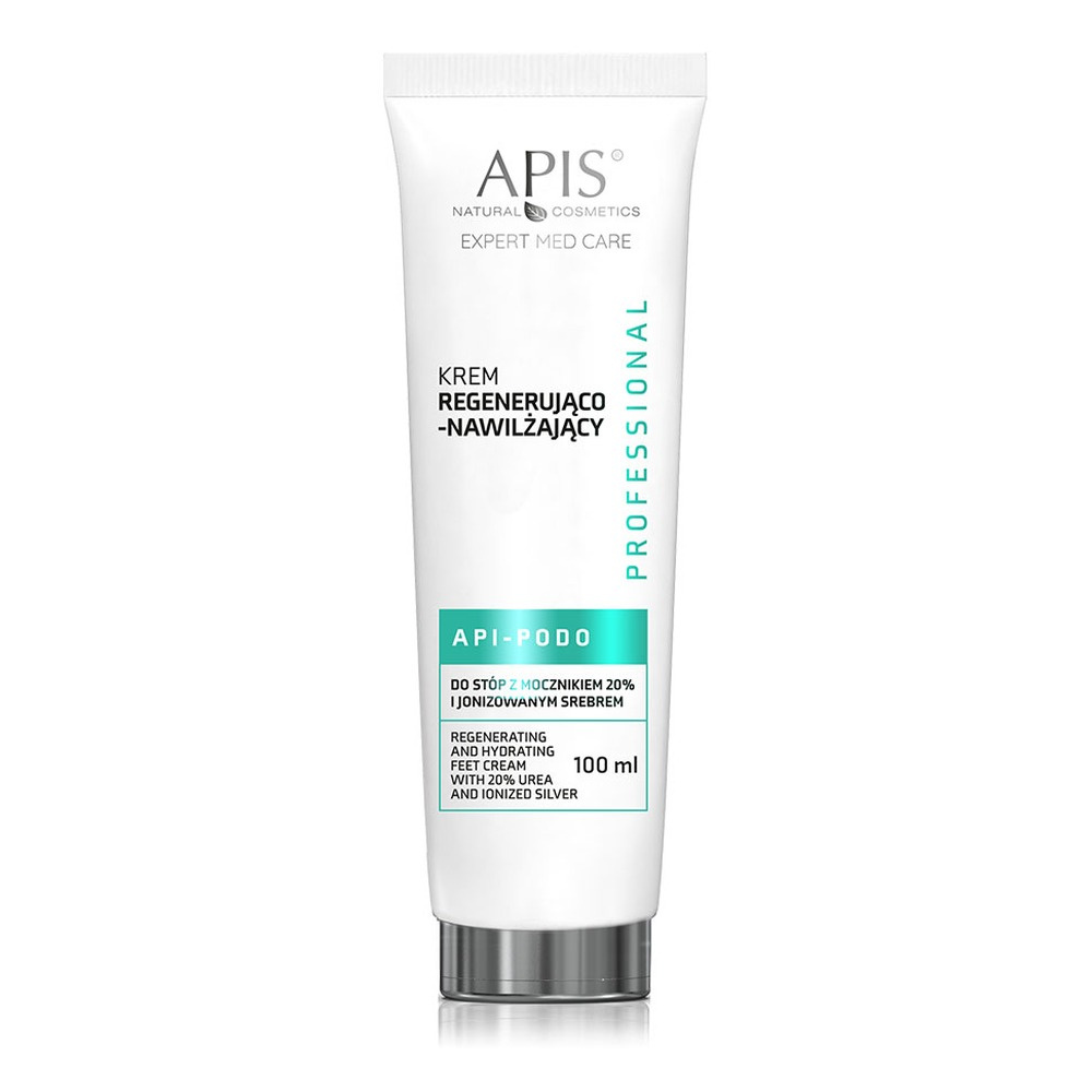 Apis Professional Api Podo Krem Regenerująco-Nawilżający do Stóp z Mocznikiem 20% i Jonizowanym Srebrem 100ml