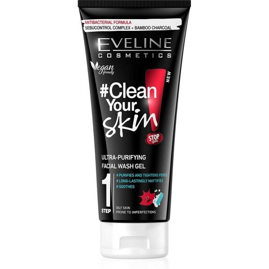 Eveline Pure Control Żel do mycia twarzy głęboko oczyszczający 200ml