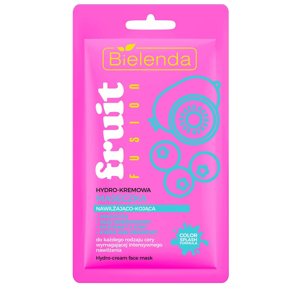 Bielenda Fruit Fusion Hydrokremowa Maseczka Nawilżająco-Kojąca 8g