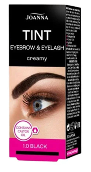  Joanna Tint Eyebrow & Eyelashes Henna do Brwi i Rzęs Nr 1.0 Czarny 15ml